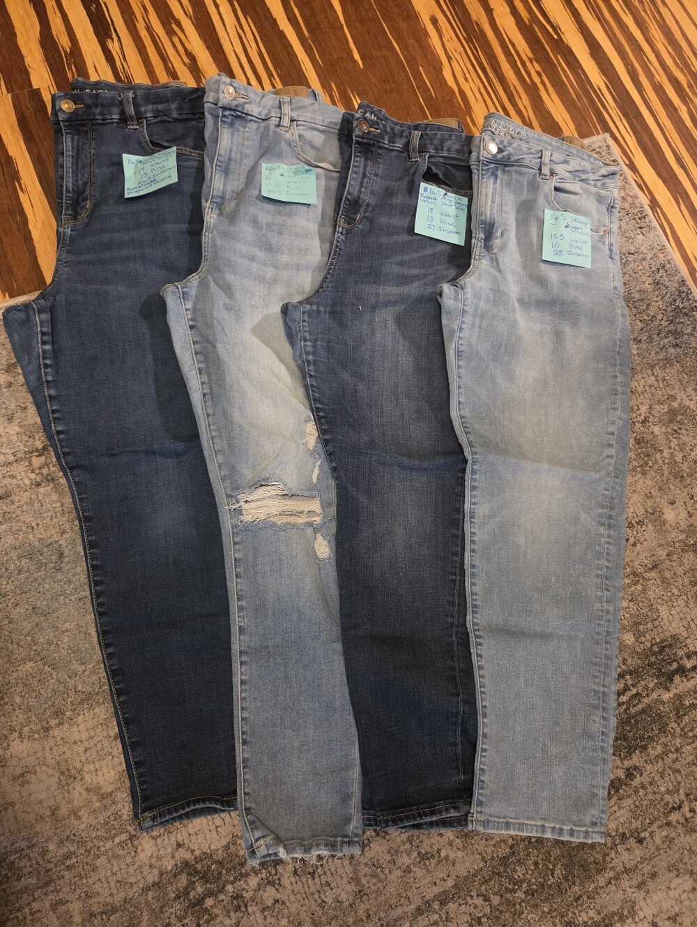 Bundle 4 Pair American Eagle Size 16, Measurements On Tags
